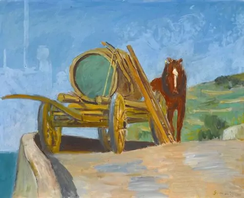 WILHELM GIMMI — Fuhrwerk in den Weinbergen. 1941. — Koller Auktionen