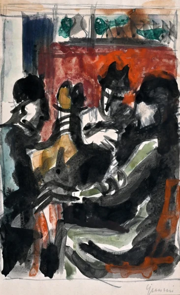 Wilhelm Gimmi — Vier Männer, ca. 1914