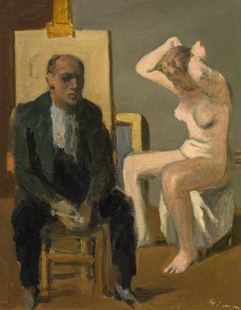 Peintre et modèle, 1942