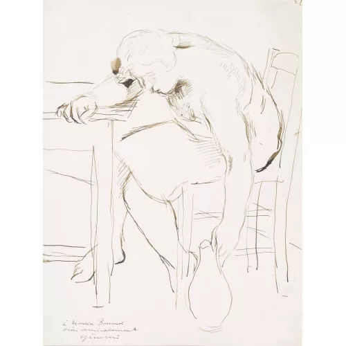 Wilhelm Gimmi — Sitzende Frau mit Wasserkrug.