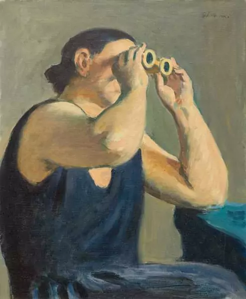 WILHELM GIMMI — Femme à la lorgnette. 1928. — Koller Auktionen