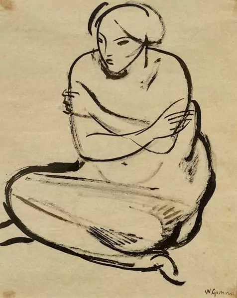 WILHELM GIMMI — Kauerndes Mädchen. 1911. — Koller Auktionen