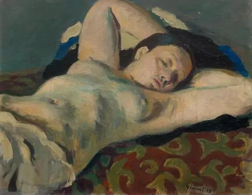 WILHELM GIMMI — Dormeuse au coussin noir. 1927. — Koller Auktionen