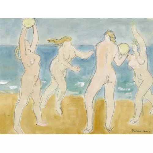 Wilhelm Gimmi — Ballspiel am Strand.