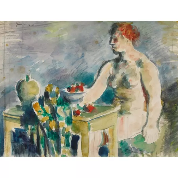 Weiblicher Akt in Interieur