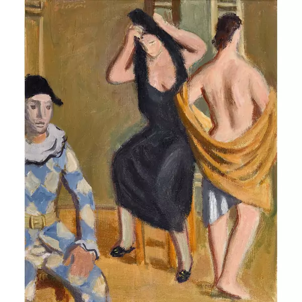 "Composition mit Arlequin"