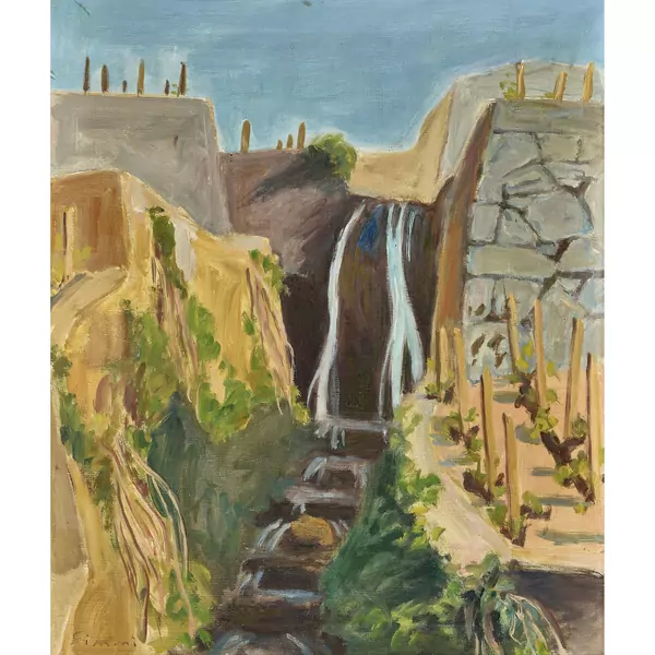 "Cascade dans les vignes"