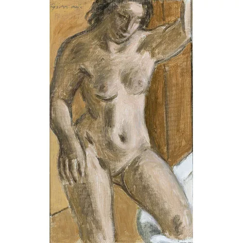 Wilhelm Gimmi — "Nu debout à la baignoire".