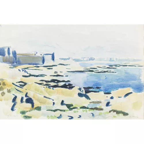 Wilhelm Gimmi — Strandpartie bei St-Malo in der Bretagne.