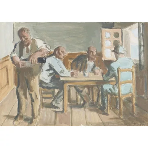 Wilhelm Gimmi — "Café des vignerons".