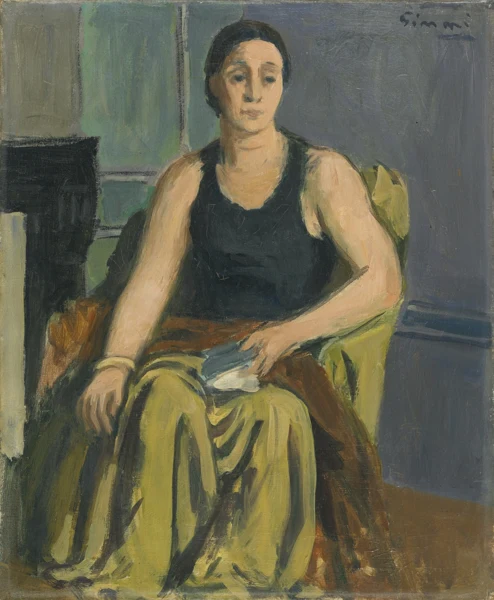 Wilhelm Gimmi — FEMME AU LIVRELADY WITH A BOOK