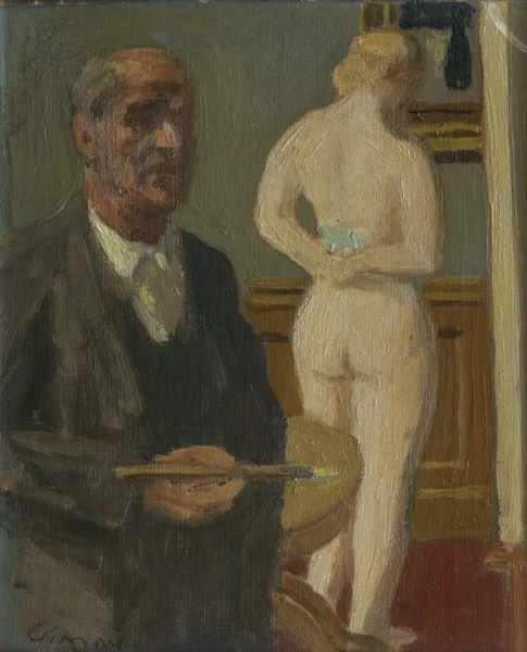 Wilhelm Gimmi — KÜNSTLER UND MODEL, 1944ARTIST AND HIS MODEL, 1944