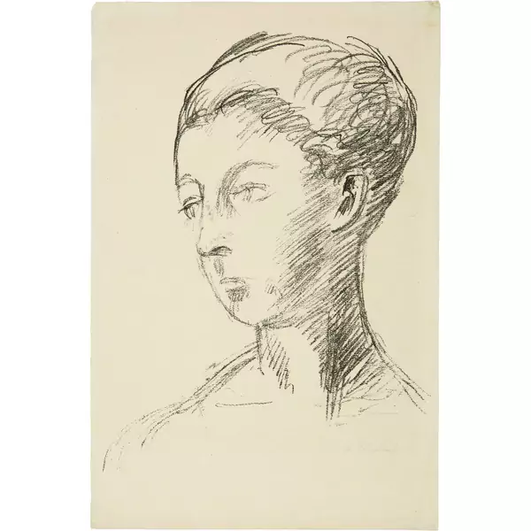 Wilhelm Lehmbruck — Frauenkopf nach links — Galerie Kornfeld