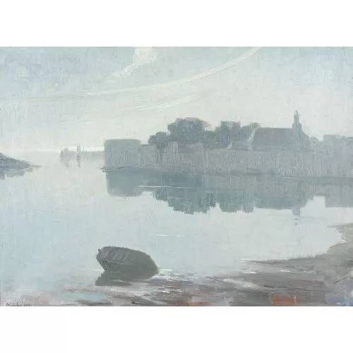 Wilhelm Ludwig Lehmann — Frauenchiemsee im Morgendunst.