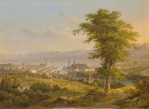 WILHELM SCHEUCHZER — Blick auf Zürich. 1841. — Koller Auktionen