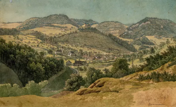Blick auf Bretzwil im Baselbiet