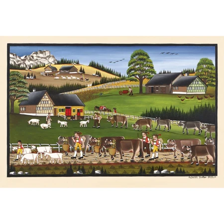 Appenzeller Alpaufzug mit Sennen
