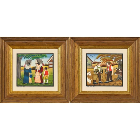 Appenzeller Bäuerinnen und Bauern in der Tracht