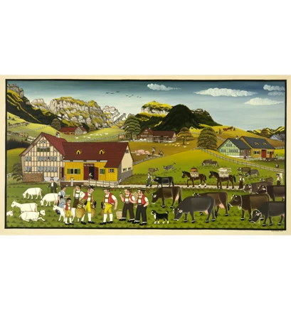 Willi Keller — Nach dem Alpabzug — Galerie Kornfeld