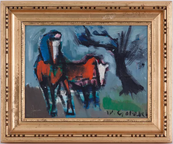 William Goliasch — Deux chevaux et cavalier