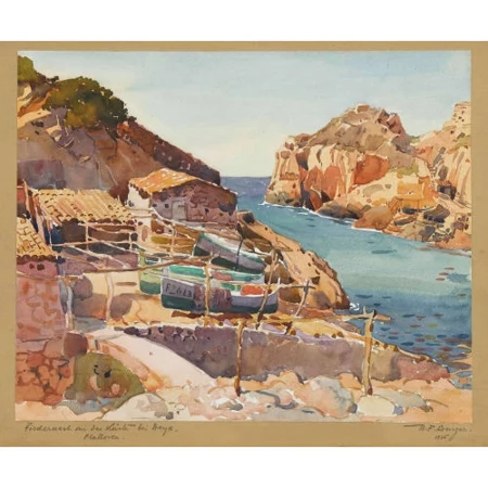 "Fischernest an der Küste bei Deya. Mallorca"