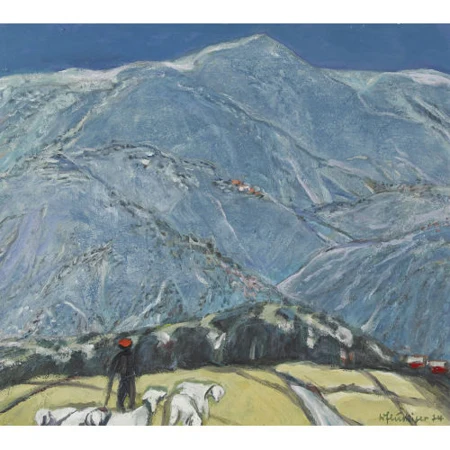 Berglandschaft mit einem Hirten