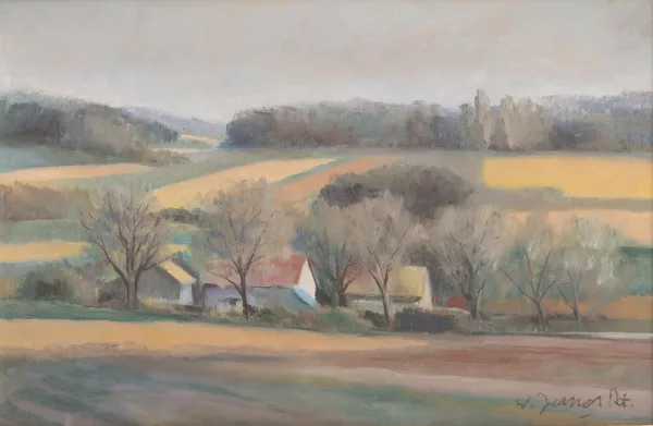 Willy Rochat — Les blés au-dessus de Morges
