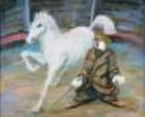 willy rochat — Clown et cheval au cirque