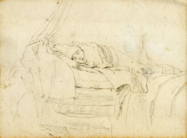 Wolfgang Adam Töpffer — Homme dans son lit