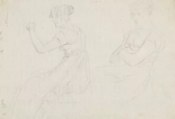Wolfgang Adam Töpffer — Deux études de femme assise