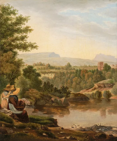 Wolfgang Adam Töpffer — zugeschrieben "Savoyische Flusslandschaft