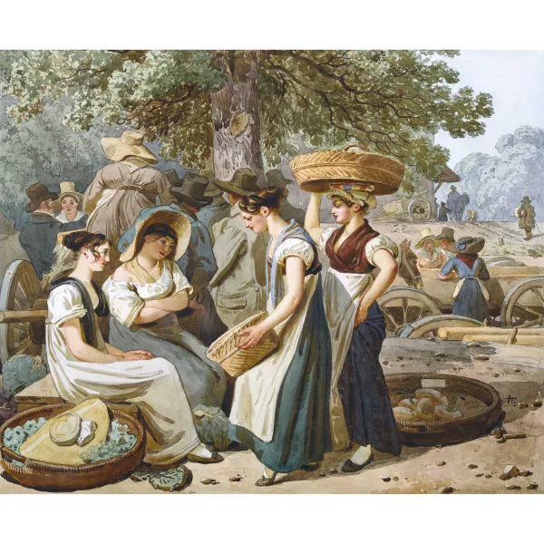 Wolfgang Adam Töpffer — "Ländliche Marktszene".