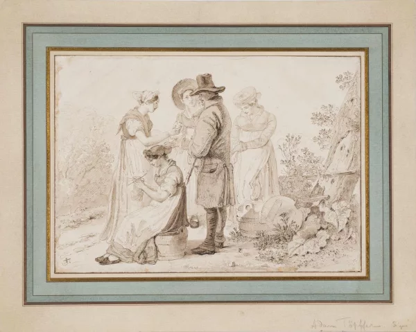 Wolfgang Adam Töpffer — Paysans au bord du chemin