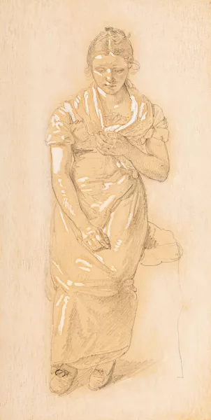 Wolfgang Adam Töpffer — Jeune femme assise
