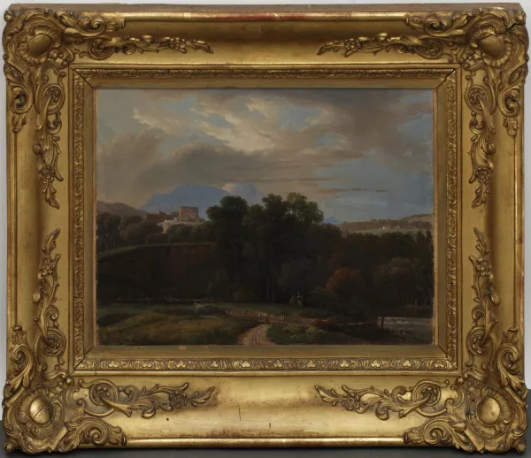 Wolfgang Adam Töpffer — Paysage animé, vue sur le Mont-Blanc