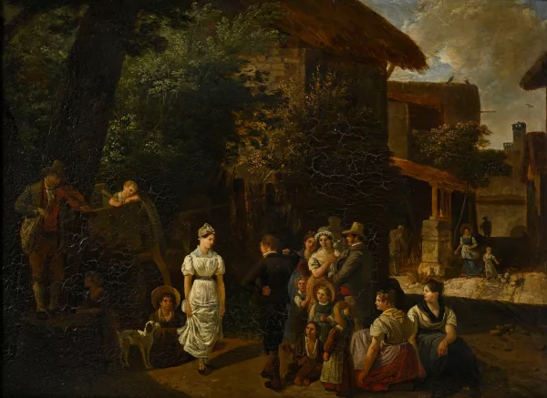Wolfgang Adam Töpffer — Scène de danse dans un village