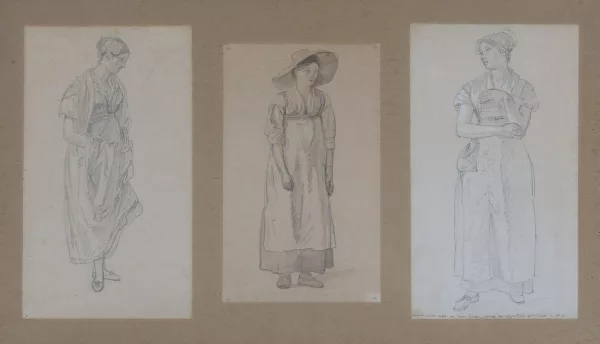Wolfgang Adam Töpffer — Trois études de jeunes femmes