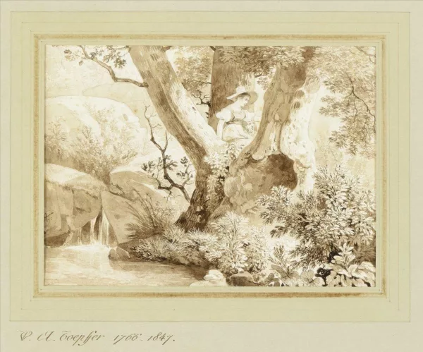 Wolfgang Adam Töpffer — Rencontre galante près du ruisseau