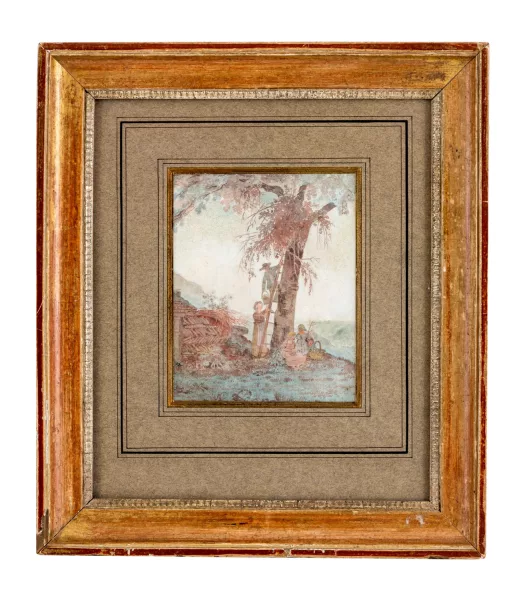 Wolfgang Adam Töpffer — Etude pour La Cueillette des pommes à Coudrée (?), ca 1828,