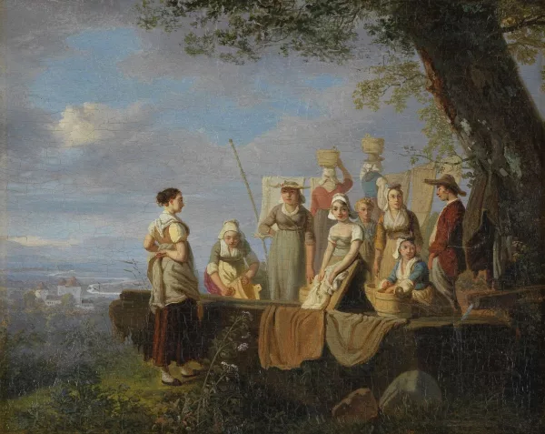 Wolfgang Adam Töpffer — Lavandières à la fontaine