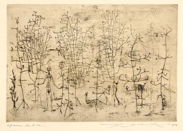 Wou-Ki Zao — Femme dans la forêt, 1950