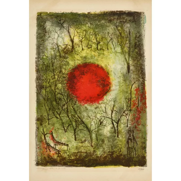 Wou-Ki Zao — "Le soleil rouge".