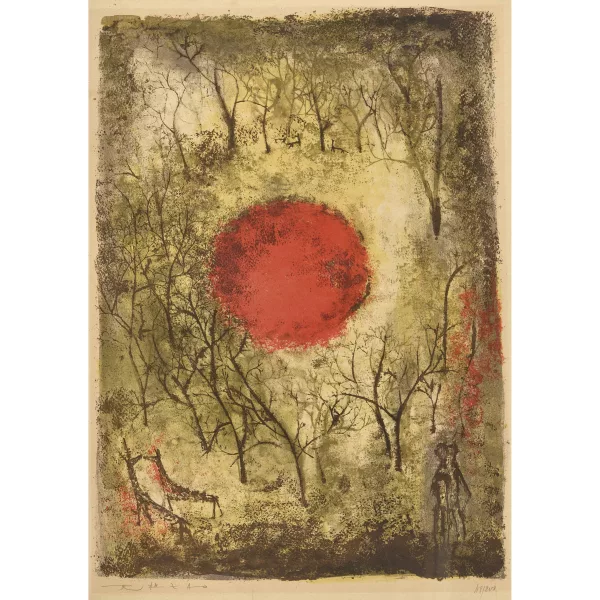 Wou-Ki Zao — "Le soleil rouge".