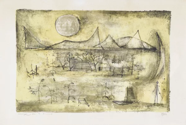 Wou-Ki Zao — "Montagnes et soleil".