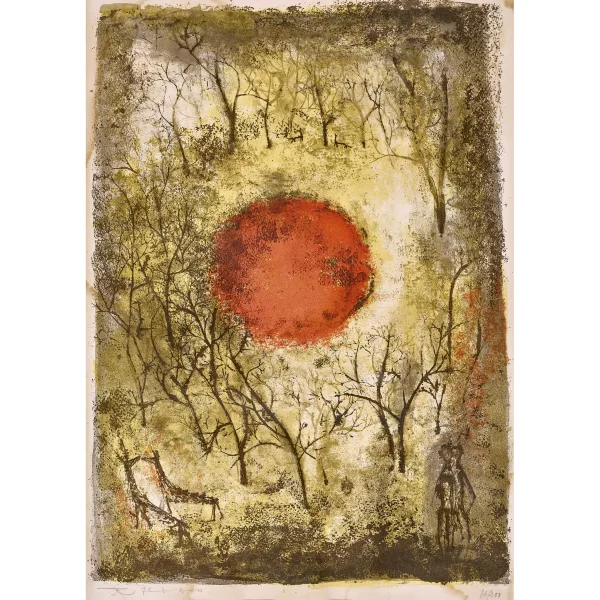Wou-Ki Zao — "Le soleil rouge".