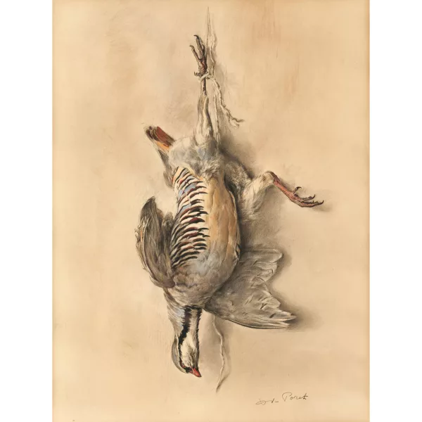 Xavier de Poret — Nature morte au perdrix bartavelle.