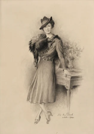Portrait d'une élégante