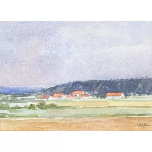Yoki — Landschaft mit Häusern.