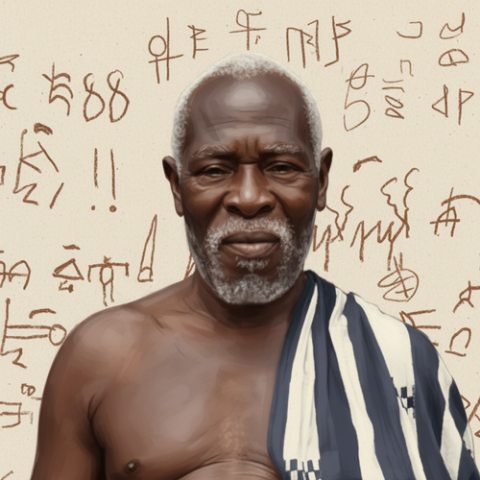 Portrait de Frédéric Bruly Bouabré