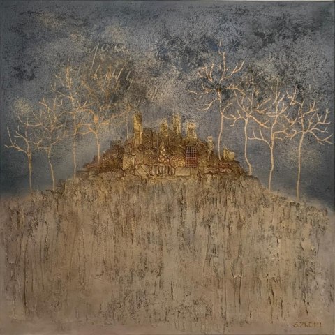 Mercedes – Susanne Zweifel – Technique mixte – 80 × 80 cm